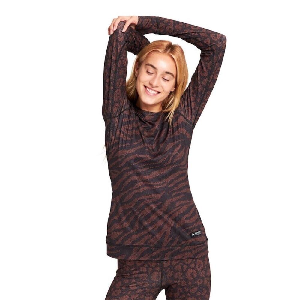 Burton Women’s DRYRIDE Midweight Base Layer Crew Size XS Animal Mashup *EUC